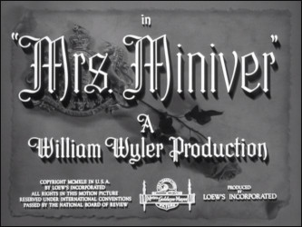 Main Title Card from Mrs. Miniver